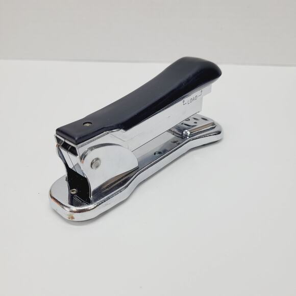 Ace Cadet Liftop Stapler Model 302 Chrome Black Top Vintage Made in USA - Picture 3 of 9